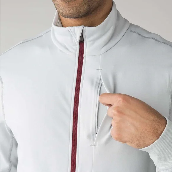 Lululemon Athletica Men's PrePost Jacket, Zip Up, Heathered Silver Spoon, Large - Picture 2 of 12